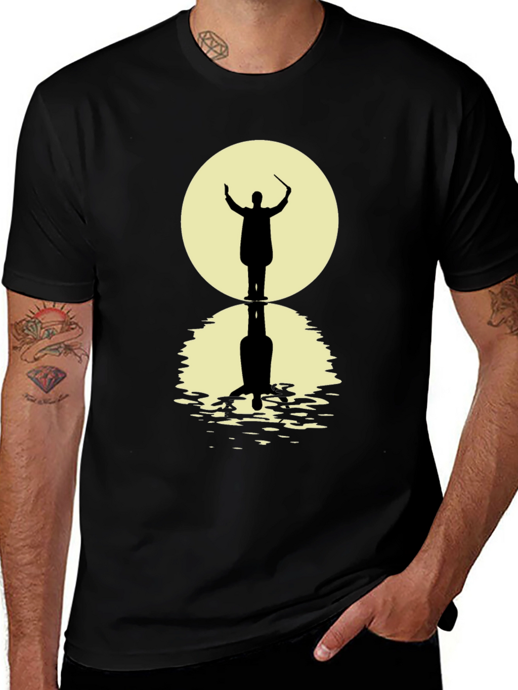 Conductor Silhouette Graphic Tee - Black