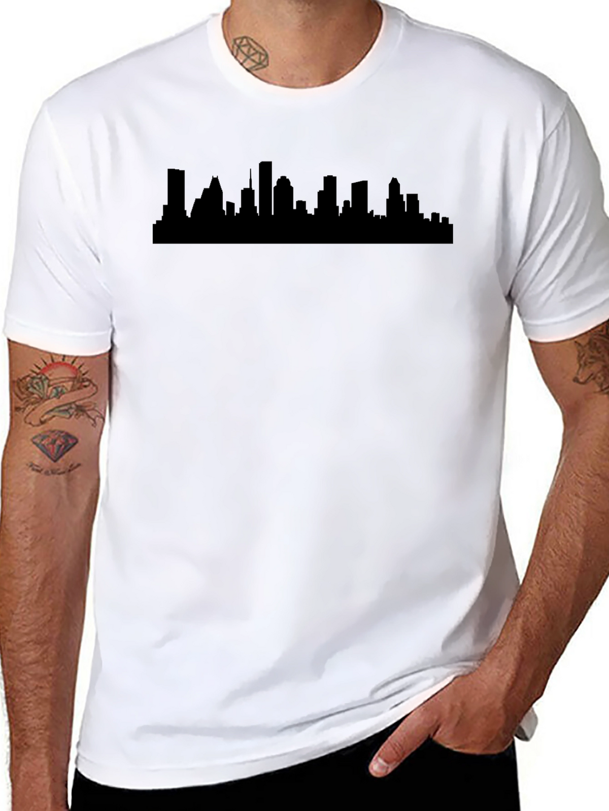 City Skyline Graphic Tee - Classic Black T-Shirt