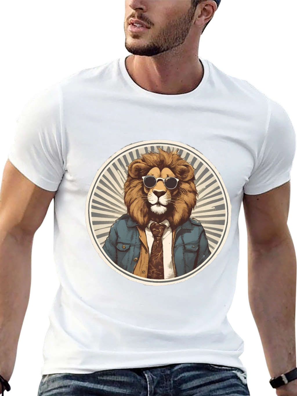 Cool Lion Graphic Tee - Black T-Shirt