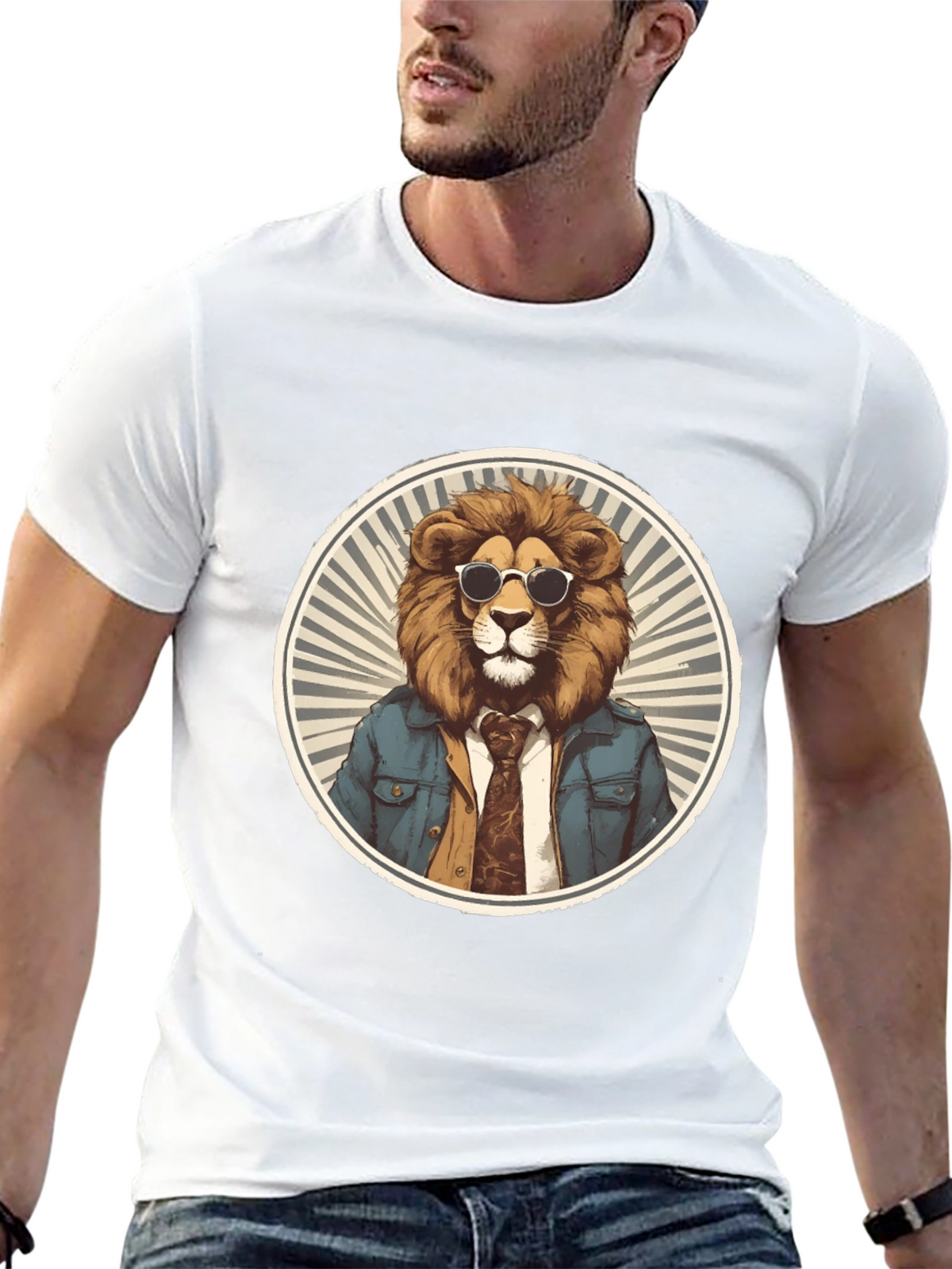 Cool Lion Graphic Tee - Black T-Shirt