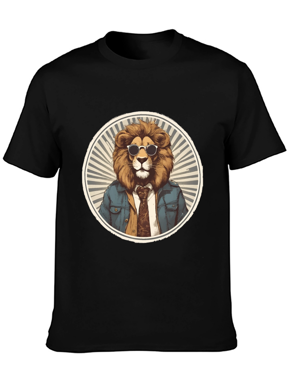 Cool Lion Graphic Tee - Black T-Shirt