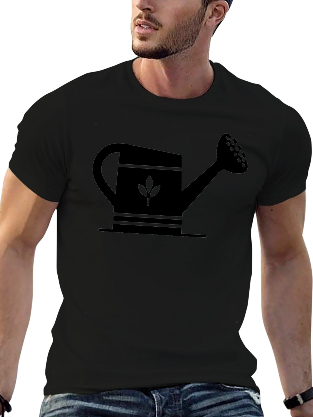 Black Watering Can Graphic Tee