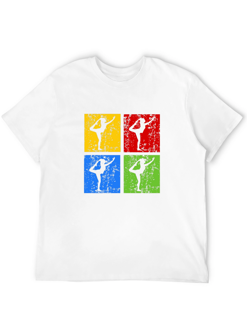 Yoga Pose Retro Style Graphic T-Shirt