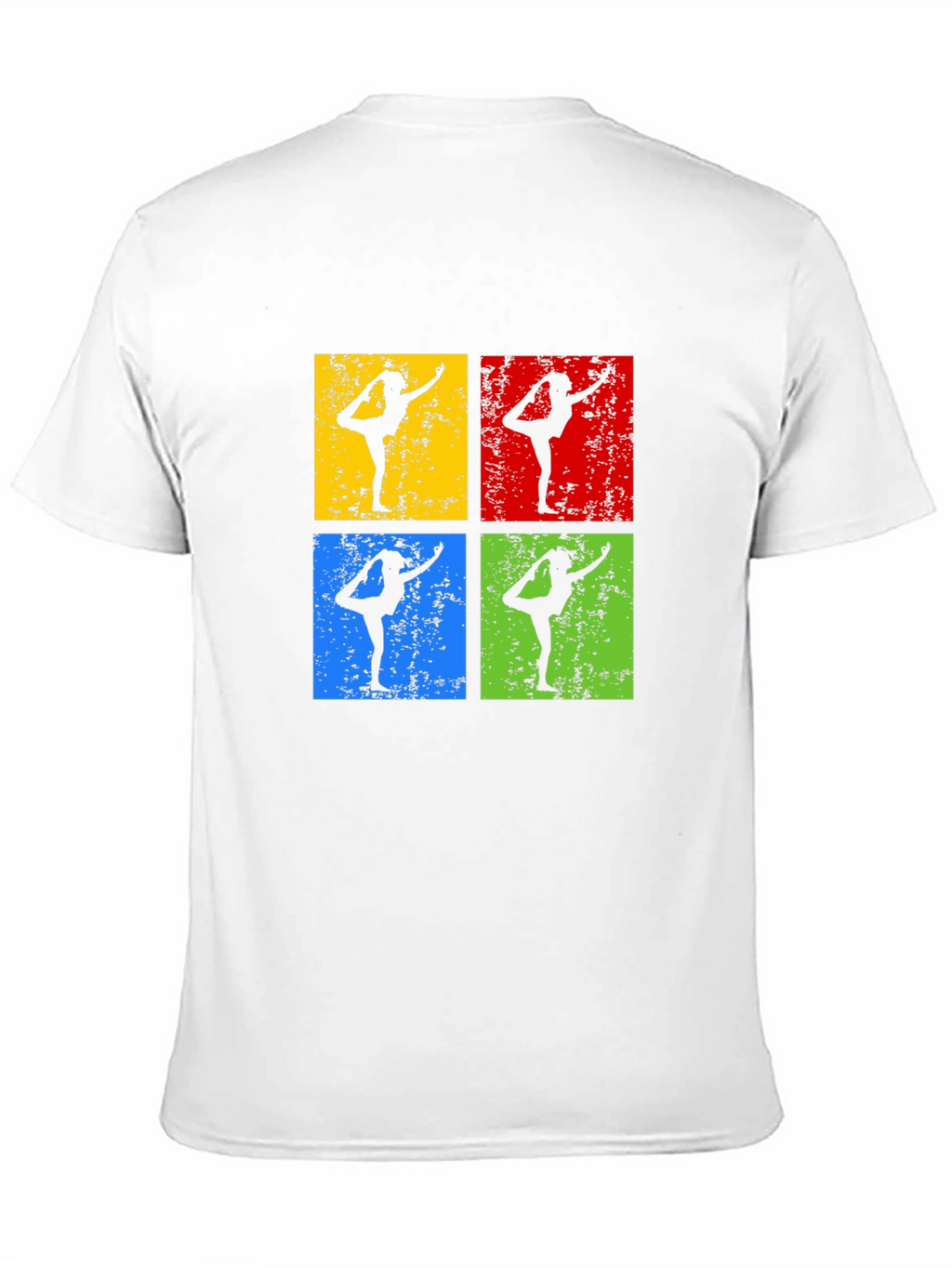 Yoga Pose Retro Style Graphic T-Shirt