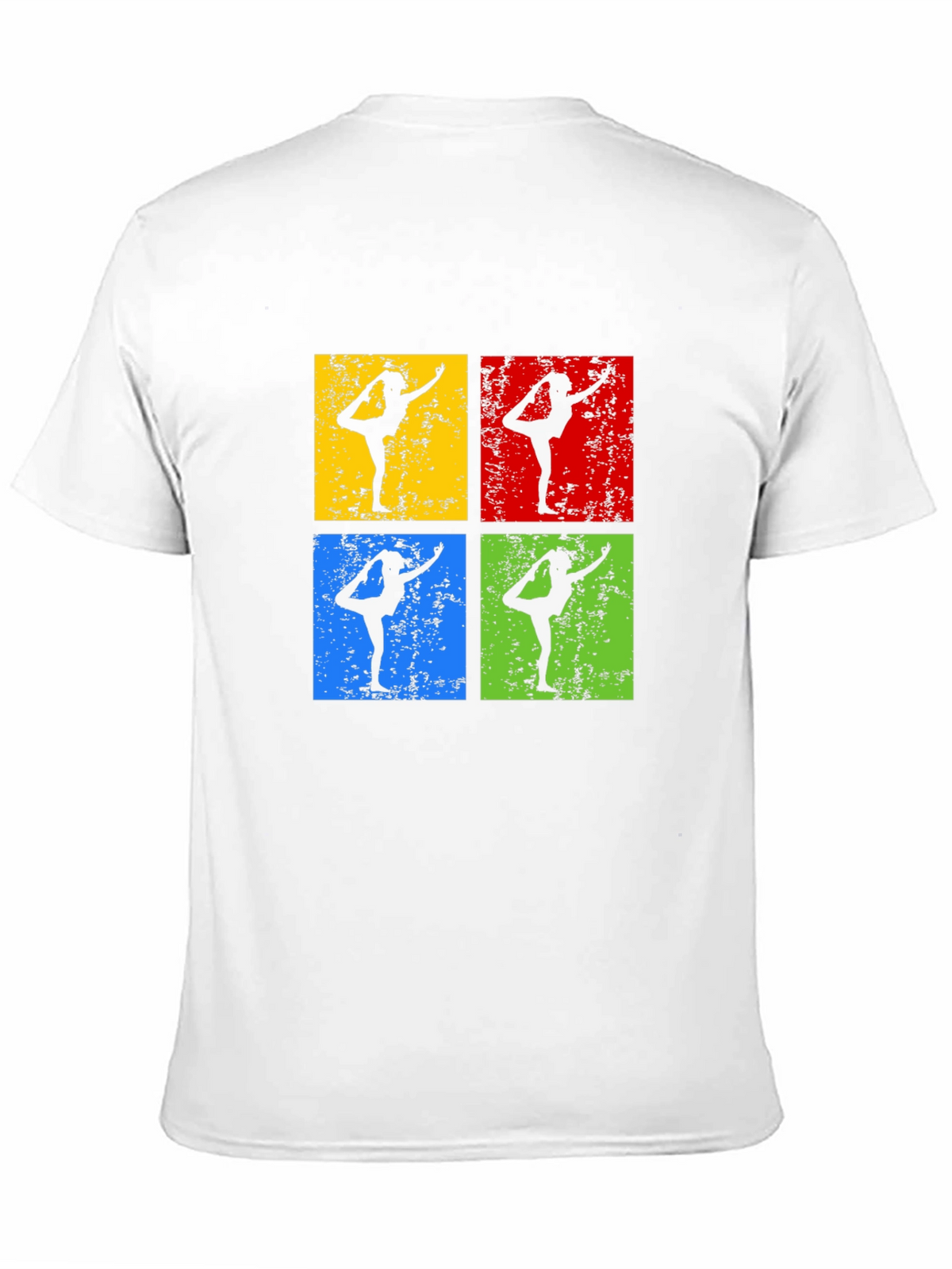 Yoga Pose Retro Style Graphic T-Shirt