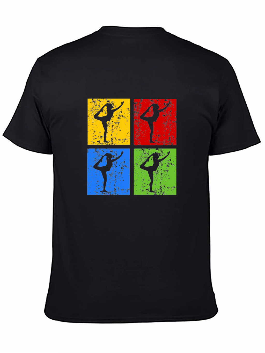 Yoga Pose Retro Style Graphic T-Shirt