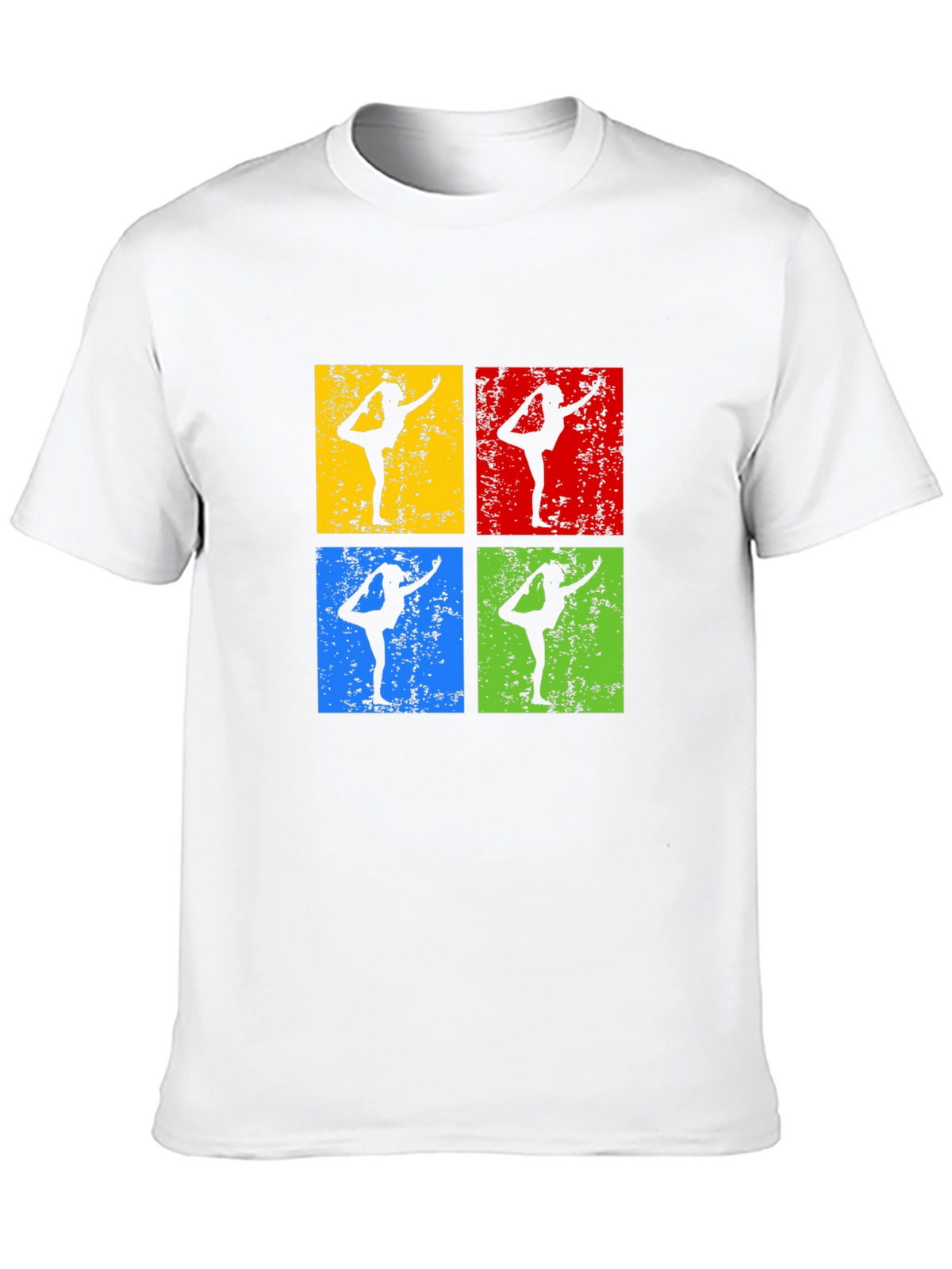 Yoga Pose Retro Style Graphic T-Shirt