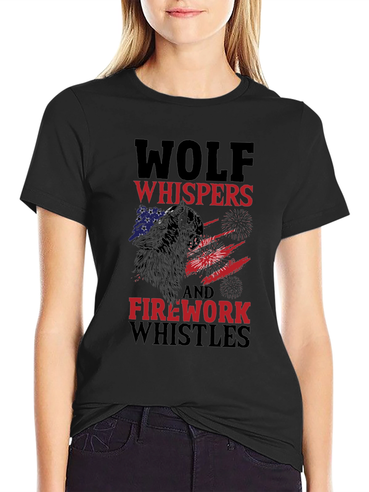 Wolf Whispers & Firework Whistles Graphic Tee