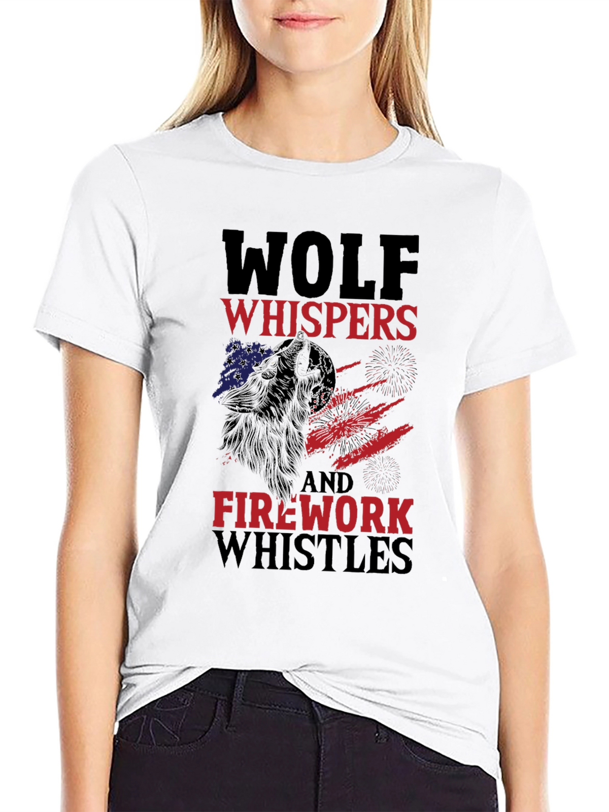Wolf Whispers & Firework Whistles Graphic Tee