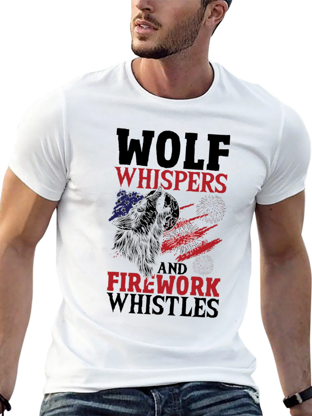 Wolf Whispers & Firework Whistles Graphic Tee