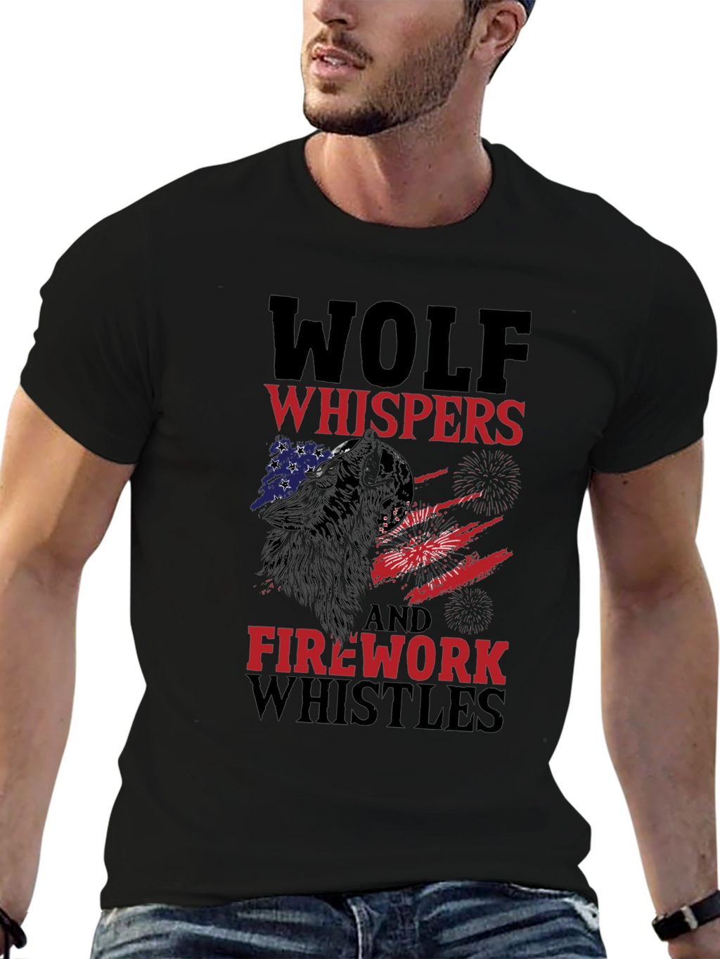 Wolf Whispers & Firework Whistles Graphic Tee