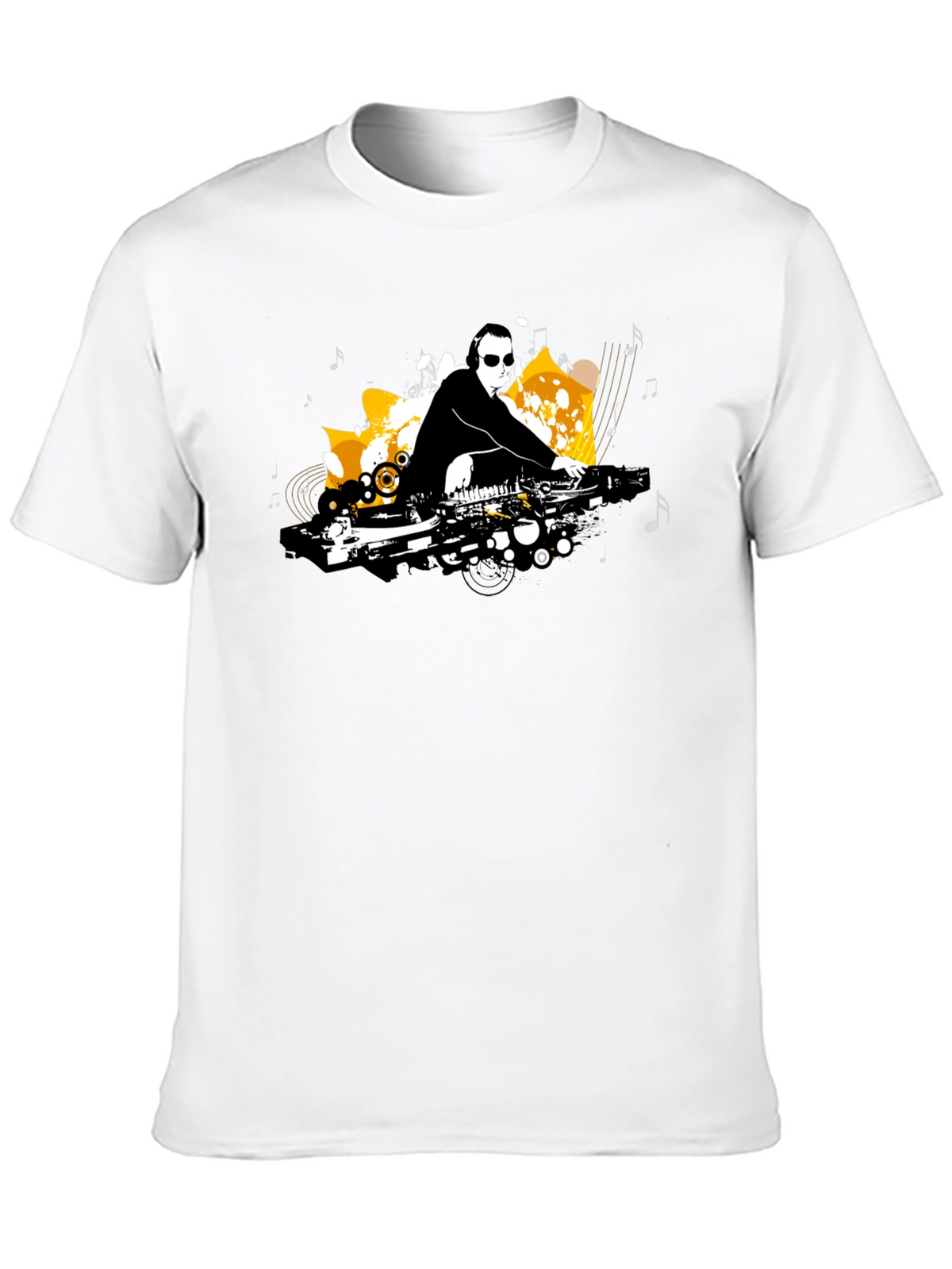 DJ Graphic Tee - Black Cotton Shirt