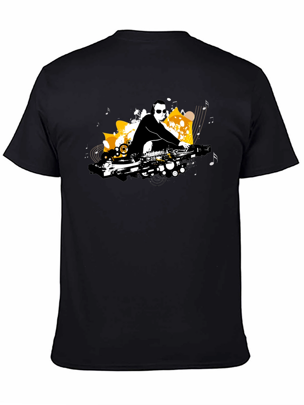 DJ Graphic Tee - Black Cotton Shirt