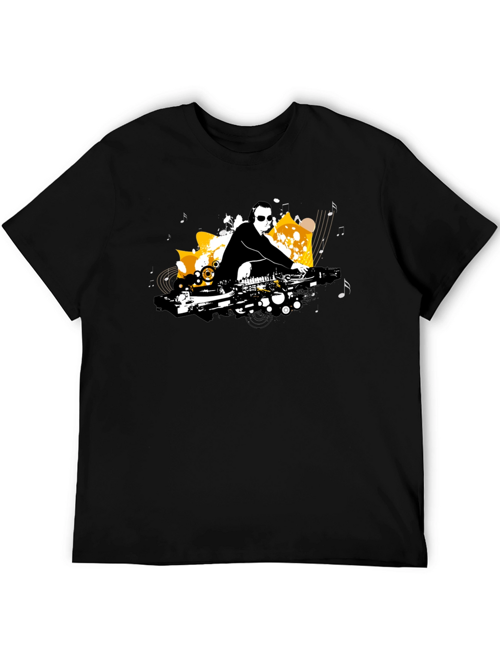 DJ Graphic Tee - Black Cotton Shirt