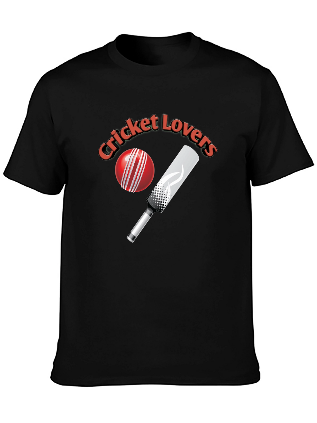 Cricket Lovers Black T-Shirt