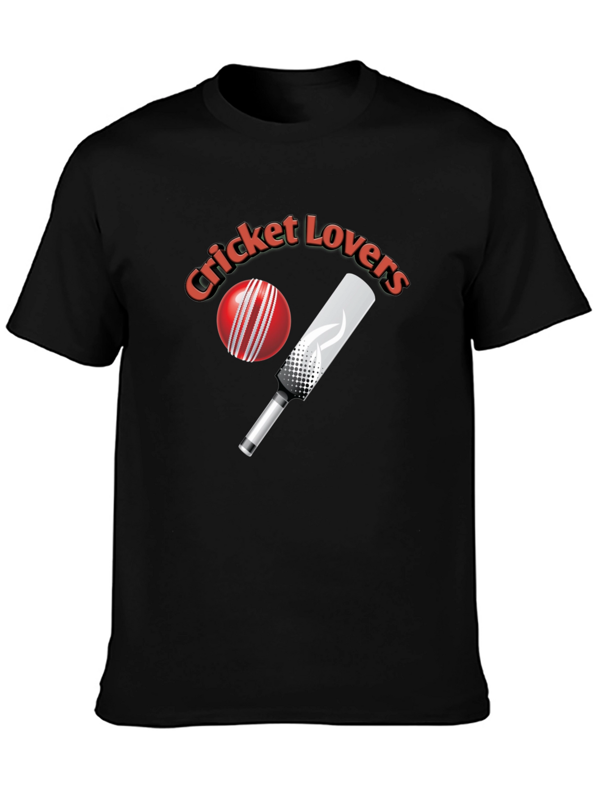 Cricket Lovers Black T-Shirt