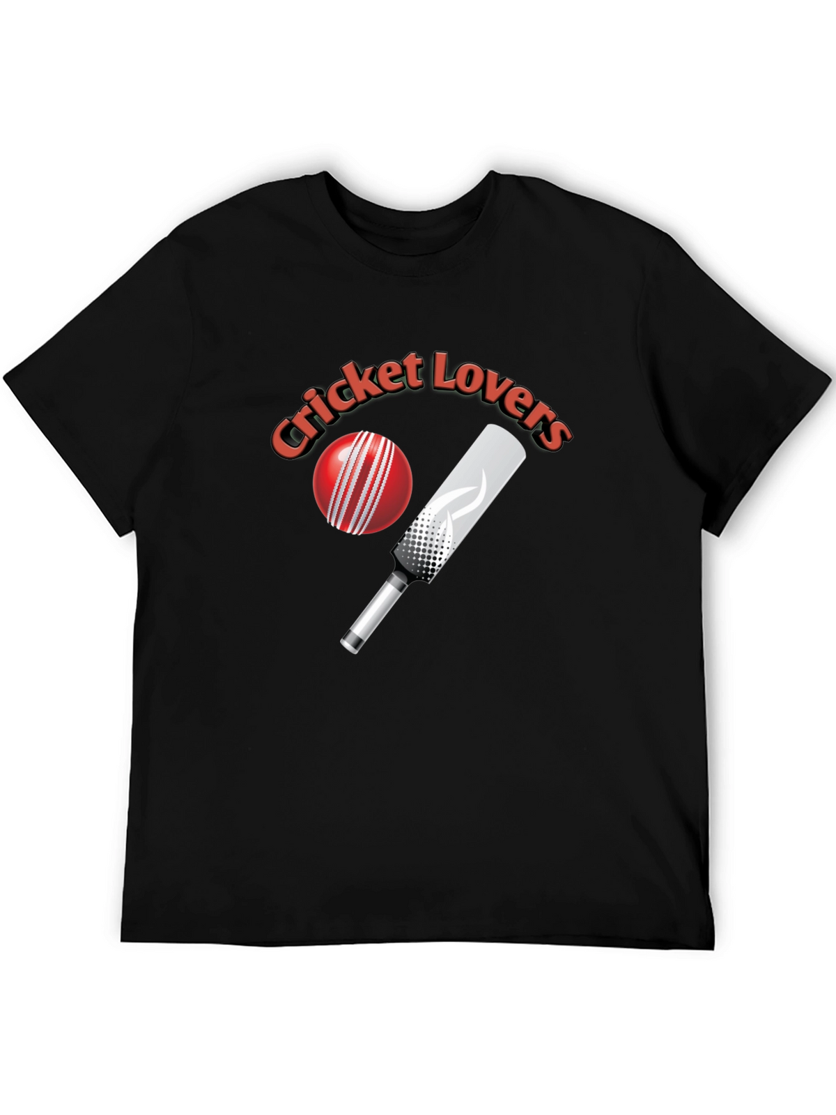 Cricket Lovers Black T-Shirt