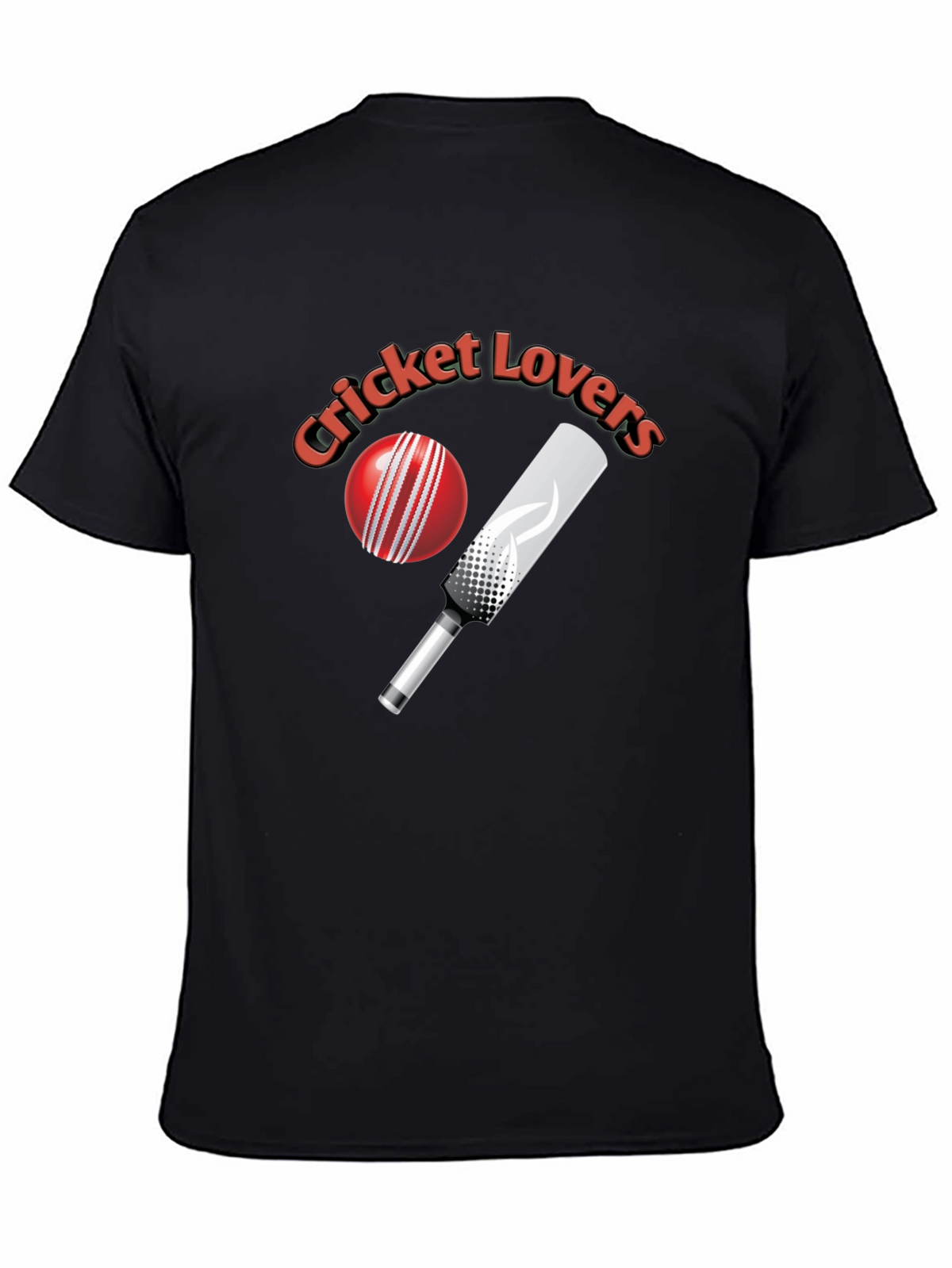 Cricket Lovers Black T-Shirt