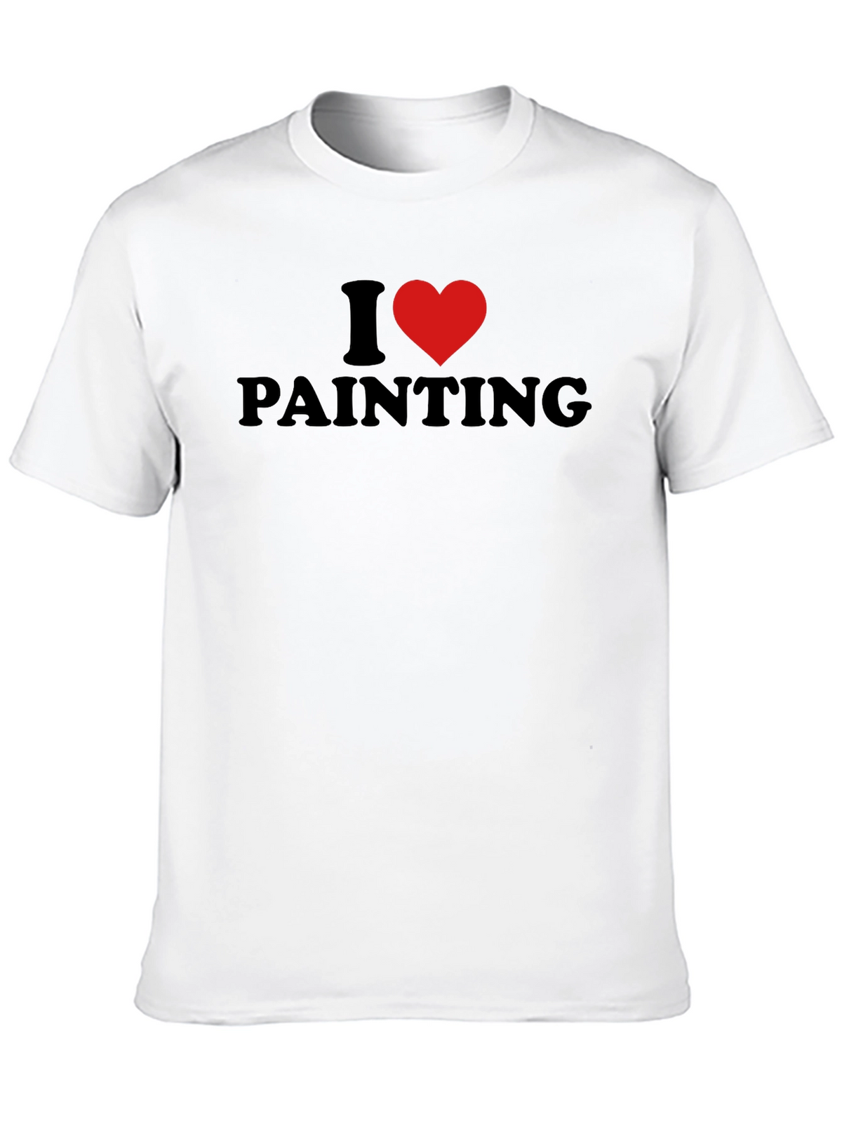 I Heart Painting Graphic Tee - Black Cotton T-Shirt