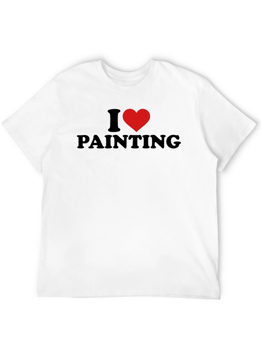 I Heart Painting Graphic Tee - Black Cotton T-Shirt