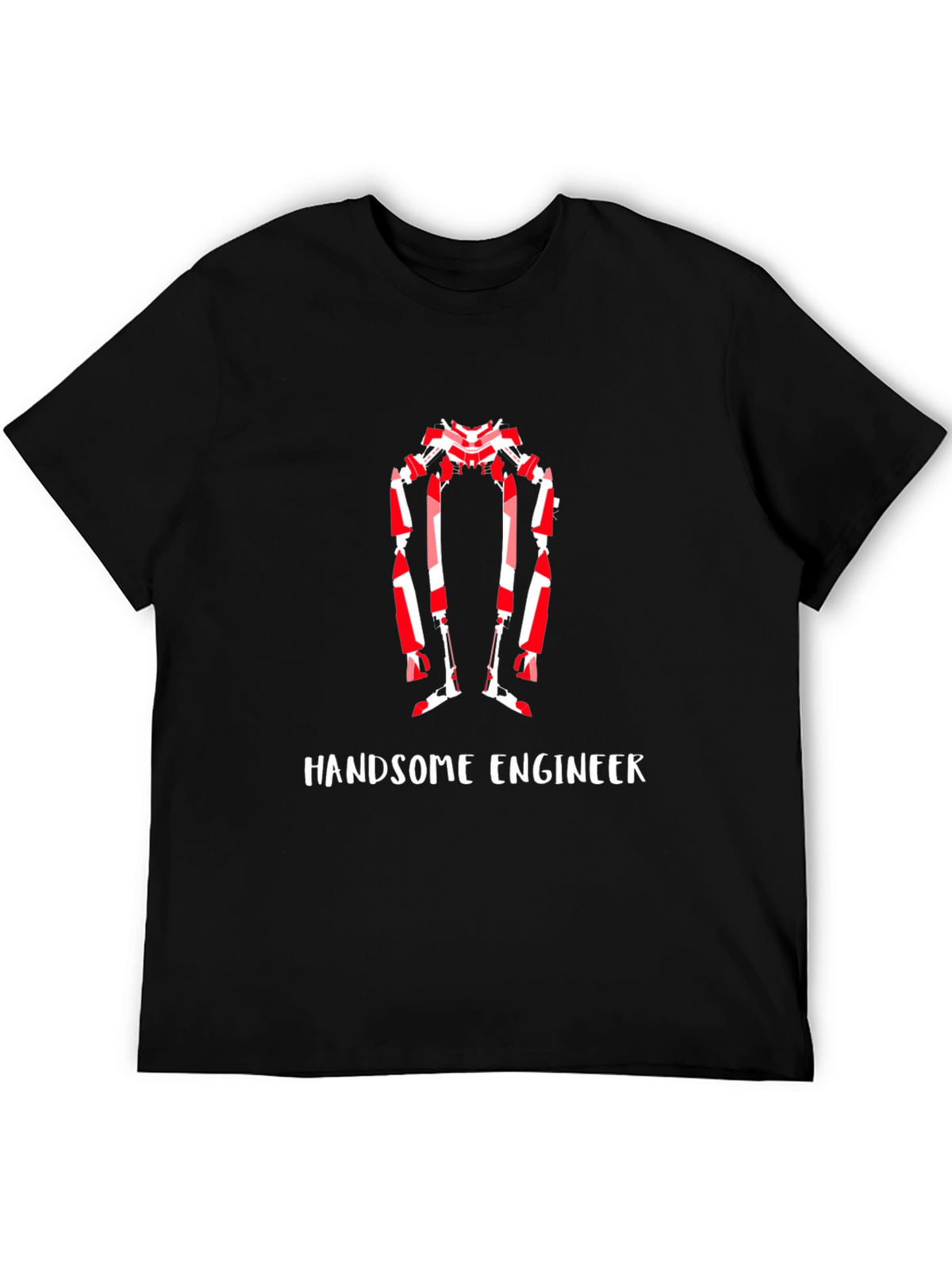 Handsome Engineer Graphic Tee - Black Crew Neck