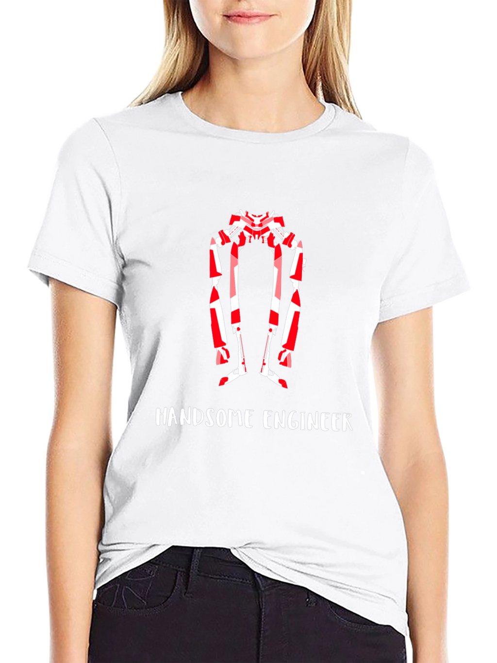 Handsome Engineer Graphic Tee - Black Crew Neck