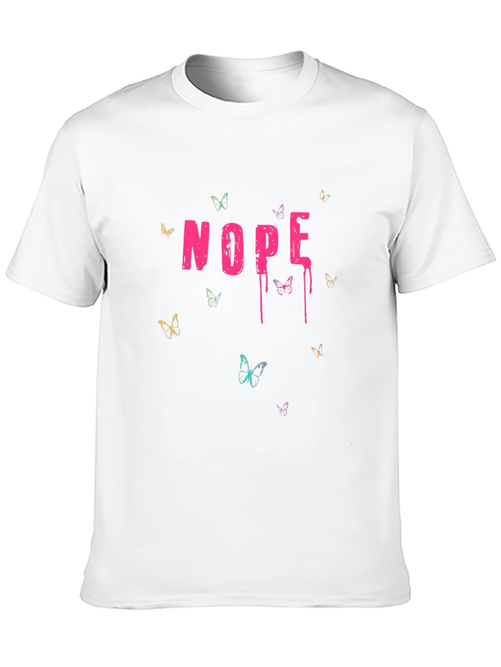 Nope Dripping Text Black T-Shirt