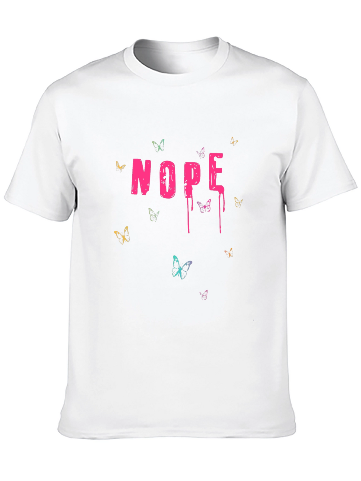 Nope Dripping Text Black T-Shirt