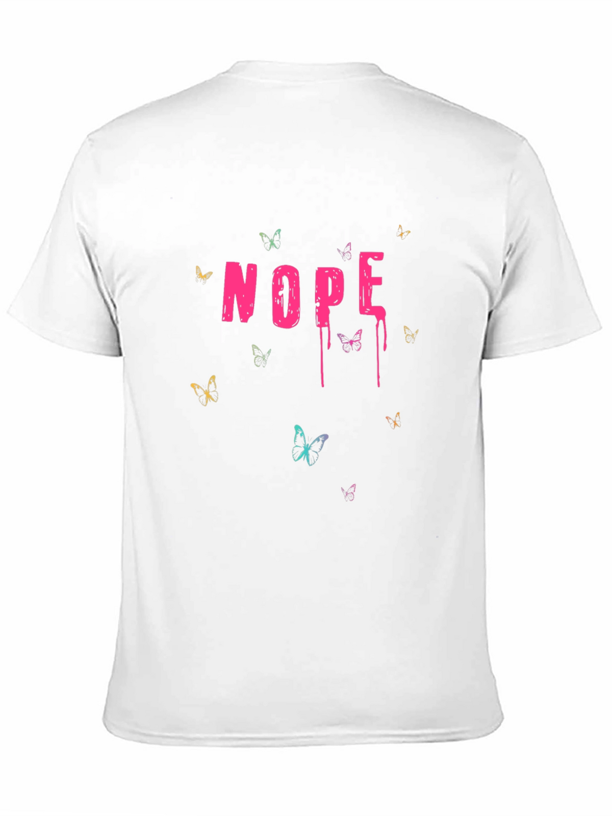 Nope Dripping Text Black T-Shirt