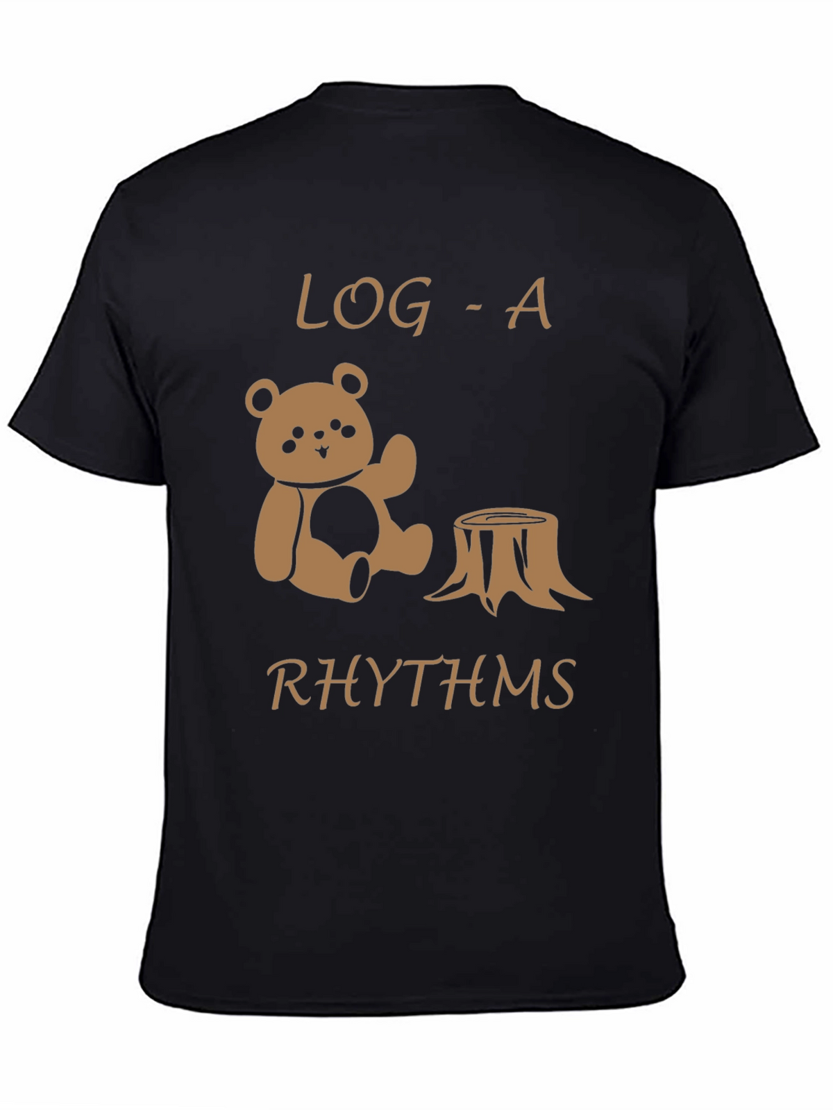 Log-a-Rhythms Black Graphic Tee
