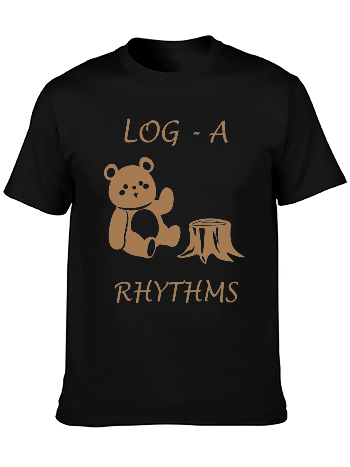 Log-a-Rhythms Black Graphic Tee