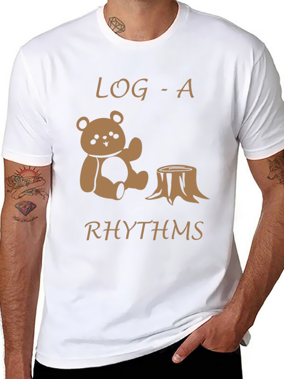 Log-a-Rhythms Black Graphic Tee