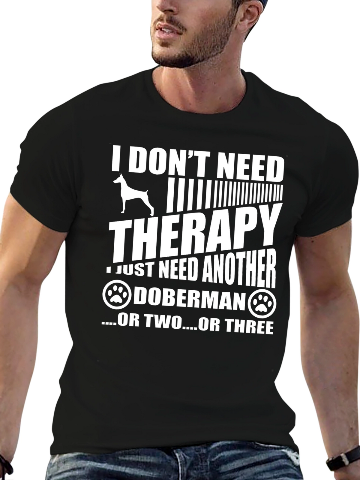 Doberman Therapy T-Shirt - Dog Lover Tee