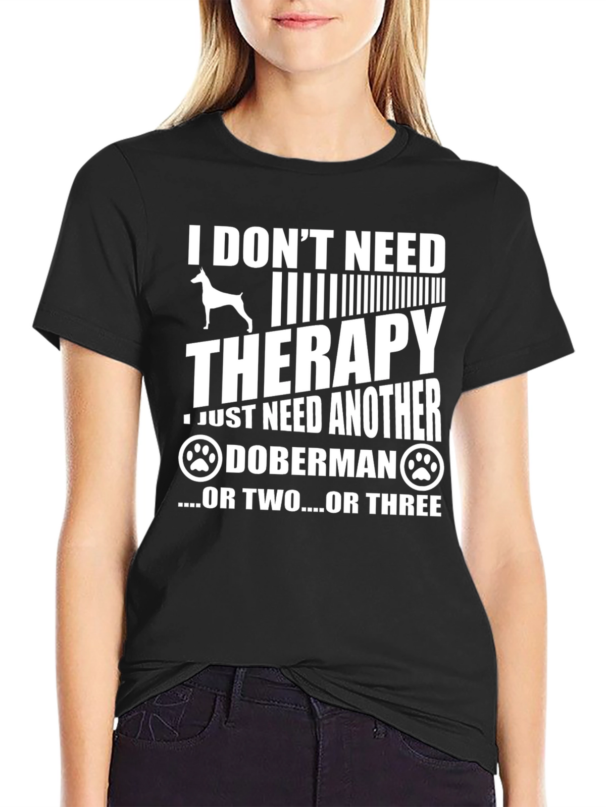 Doberman Therapy T-Shirt - Dog Lover Tee