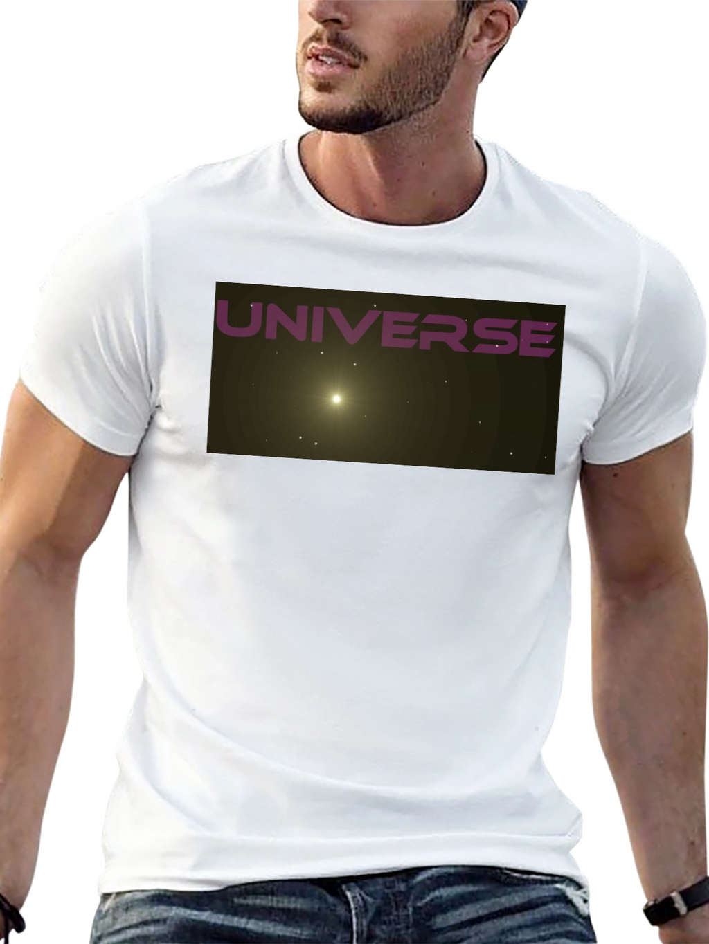 Universe Graphic Black T-Shirt