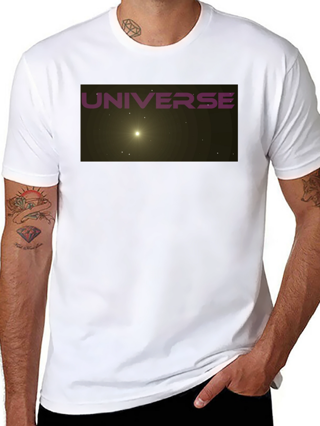 Universe Graphic Black T-Shirt
