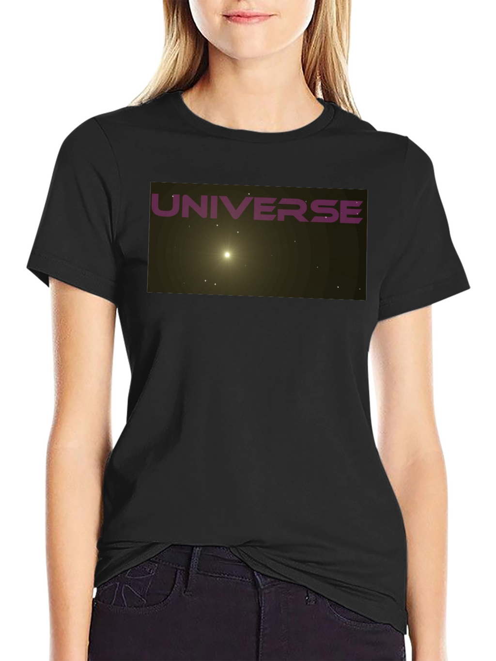 Universe Graphic Black T-Shirt