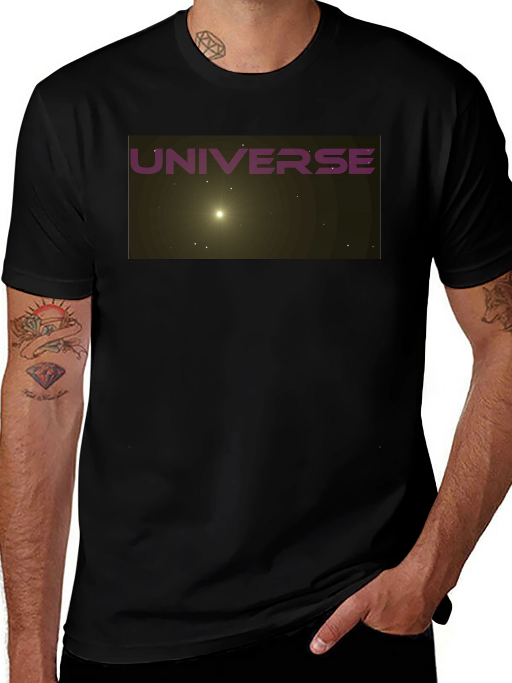 Universe Graphic Black T-Shirt