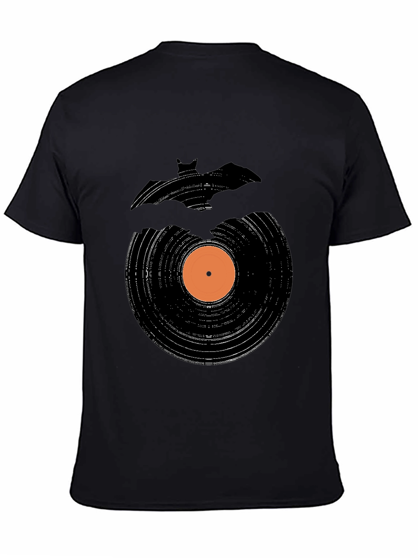 Bat Record Graphic Tee - Black