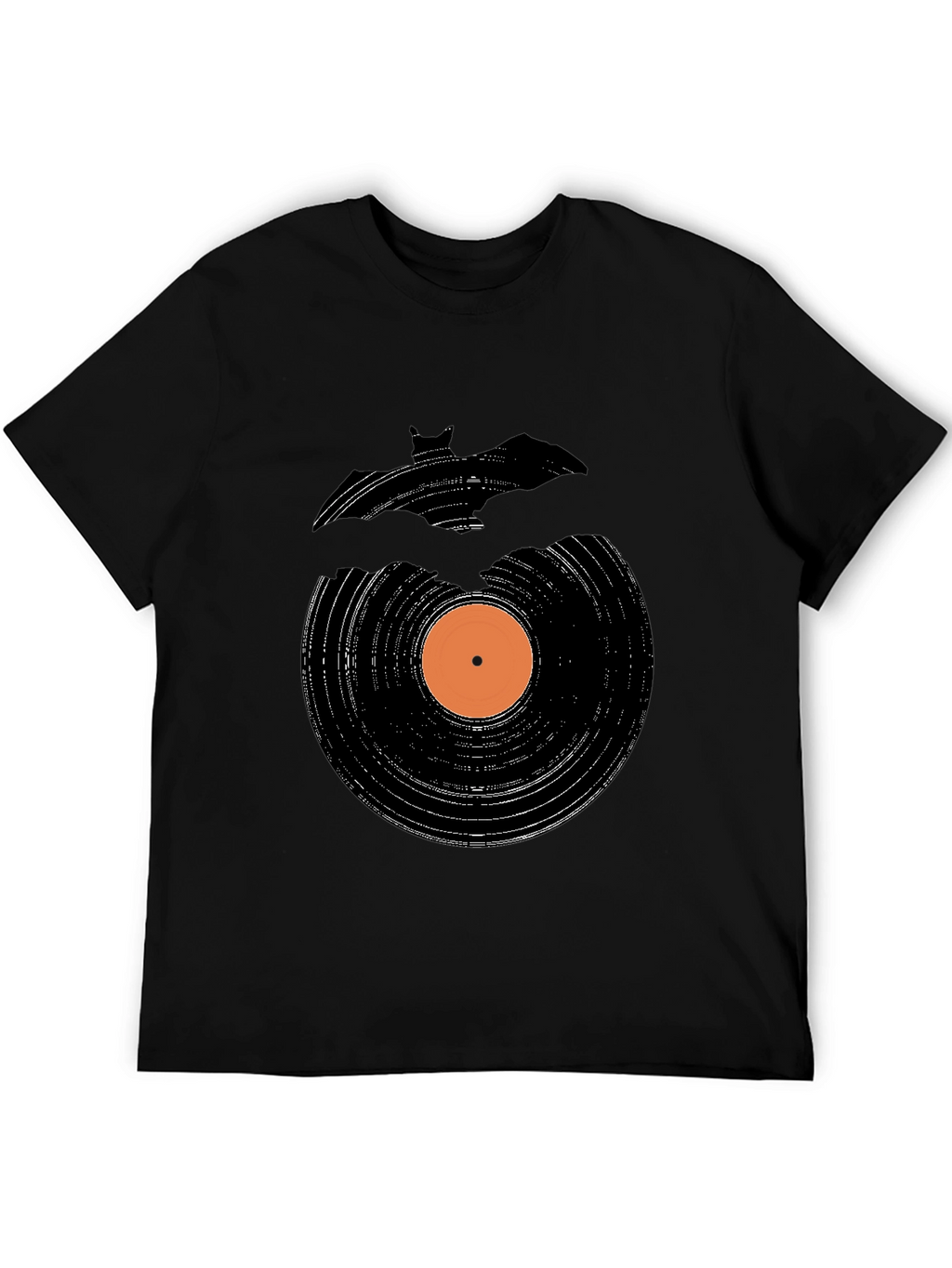 Bat Record Graphic Tee - Black