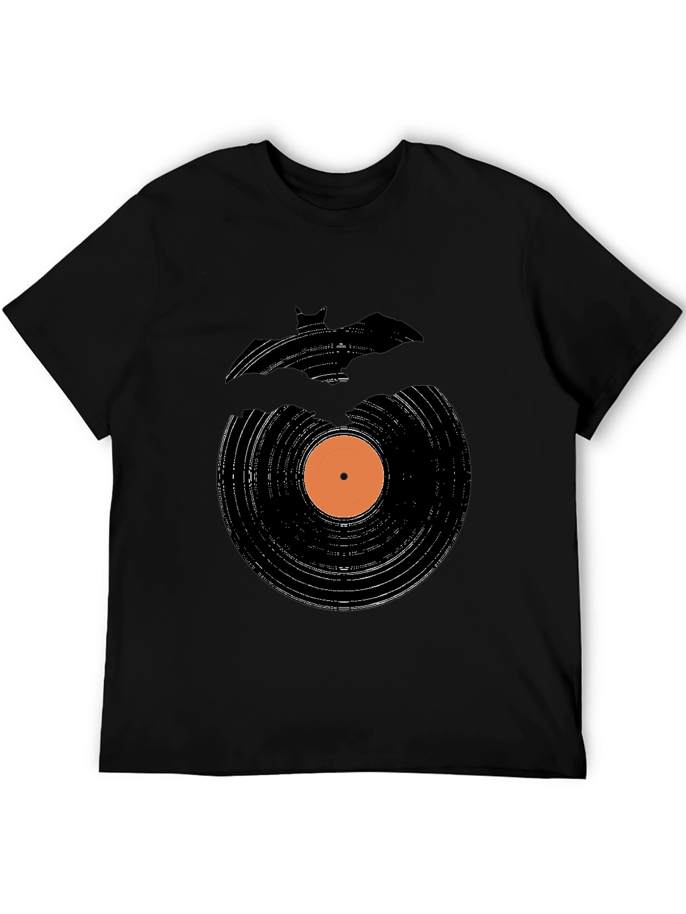 Bat Record Graphic Tee - Black