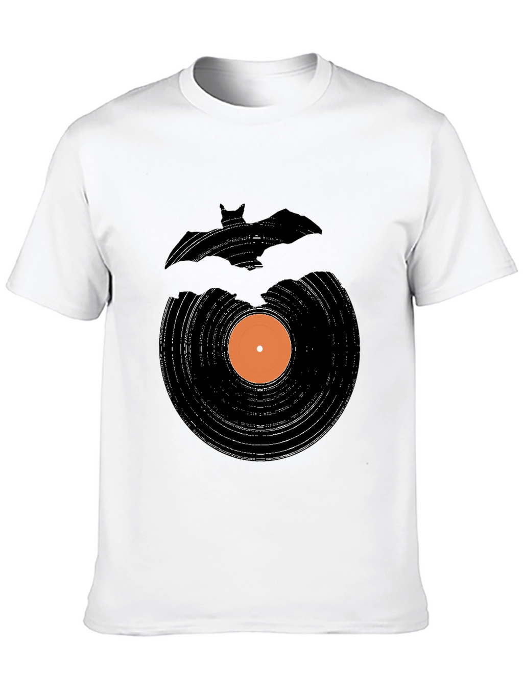 Bat Record Graphic Tee - Black