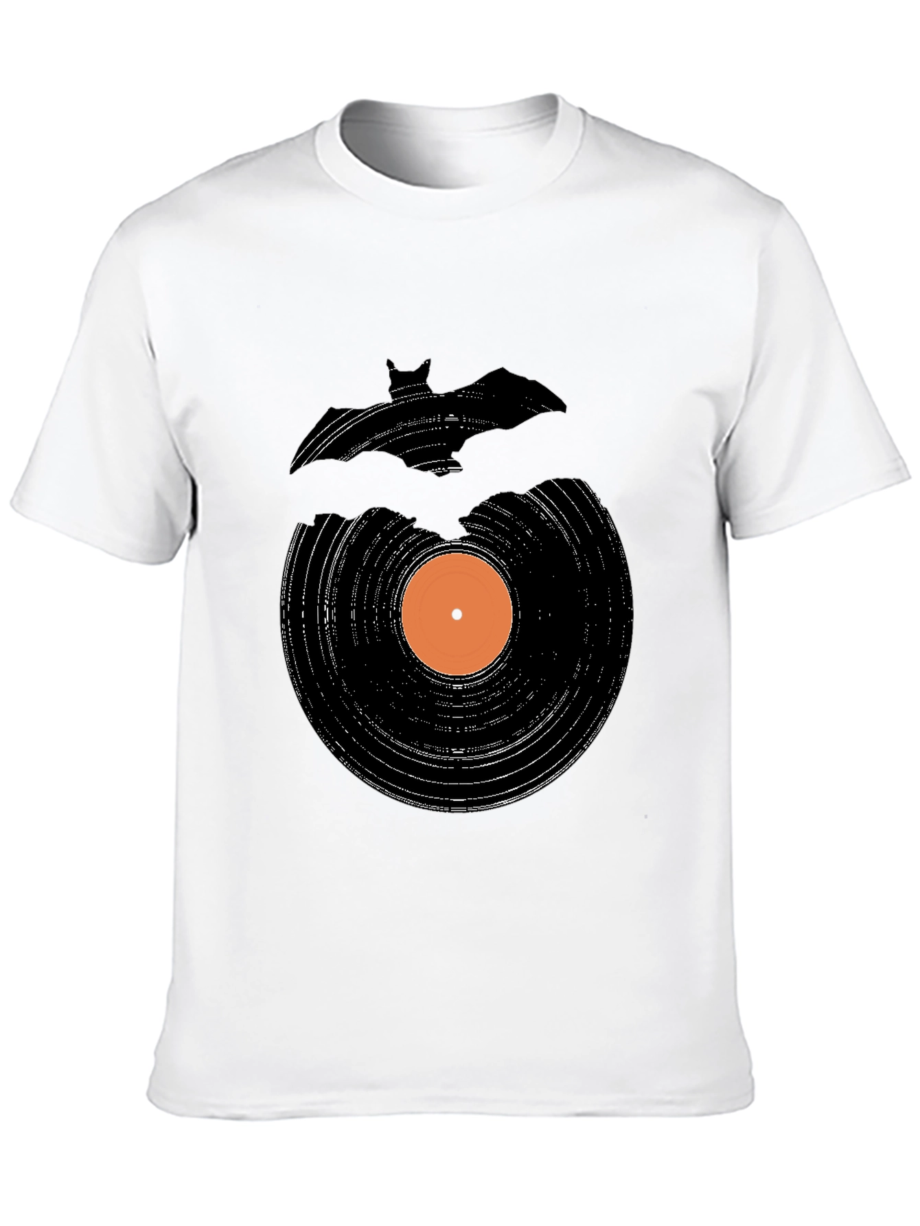 Bat Record Graphic Tee - Black