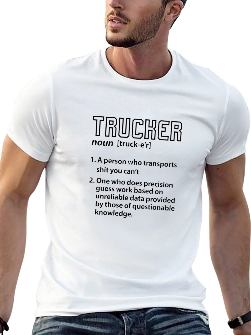 Trucker Definition Graphic Tee - Black