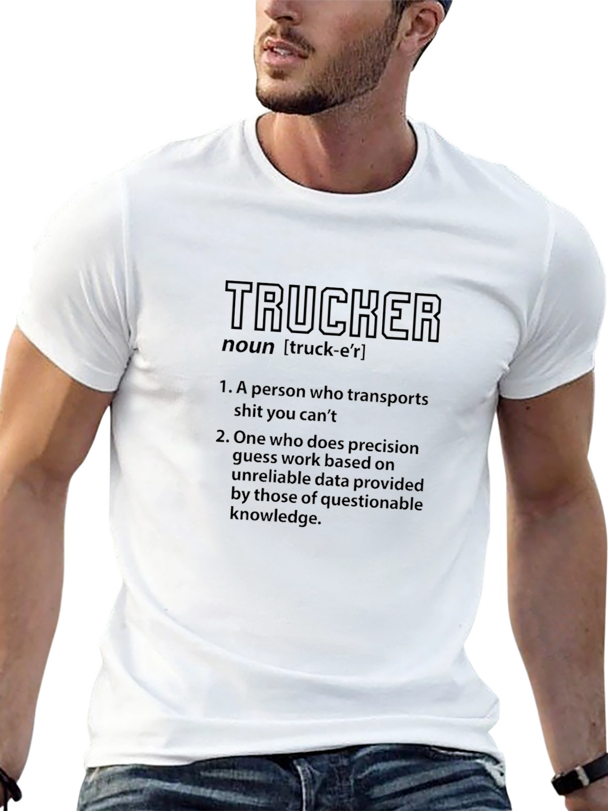 Trucker Definition Graphic Tee - Black