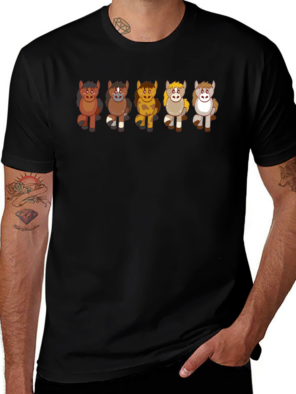Cute Cartoon Horse T-Shirt