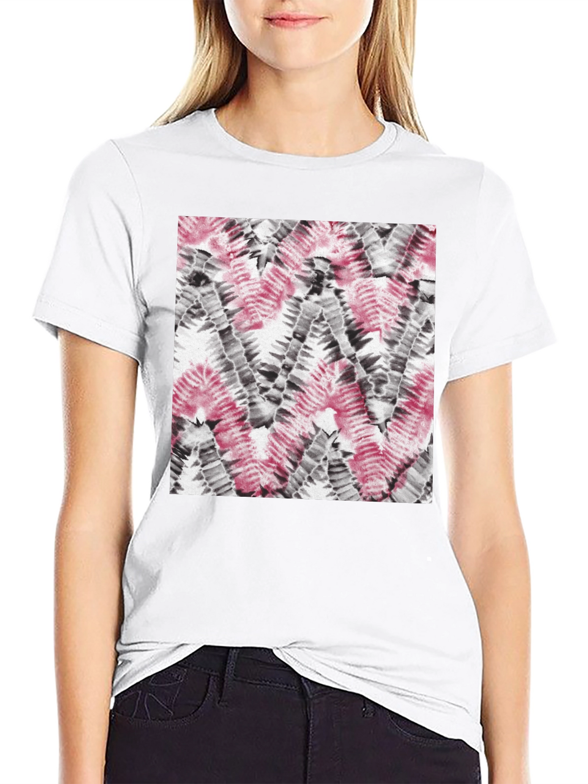 Cool Tie-Dye Pattern Black T-Shirt