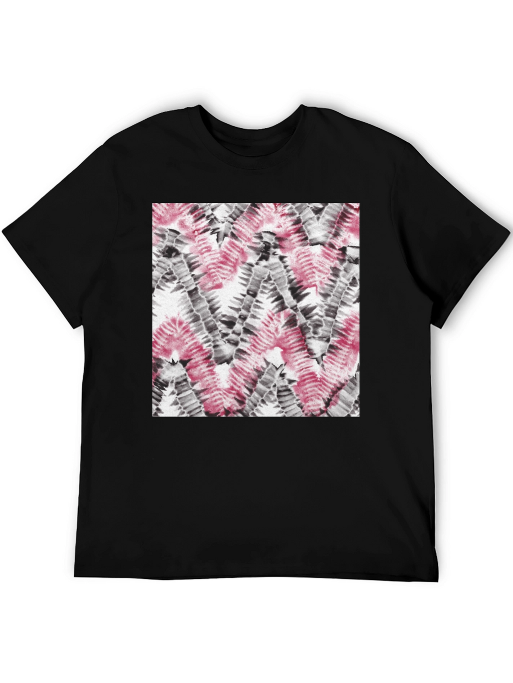 Cool Tie-Dye Pattern Black T-Shirt