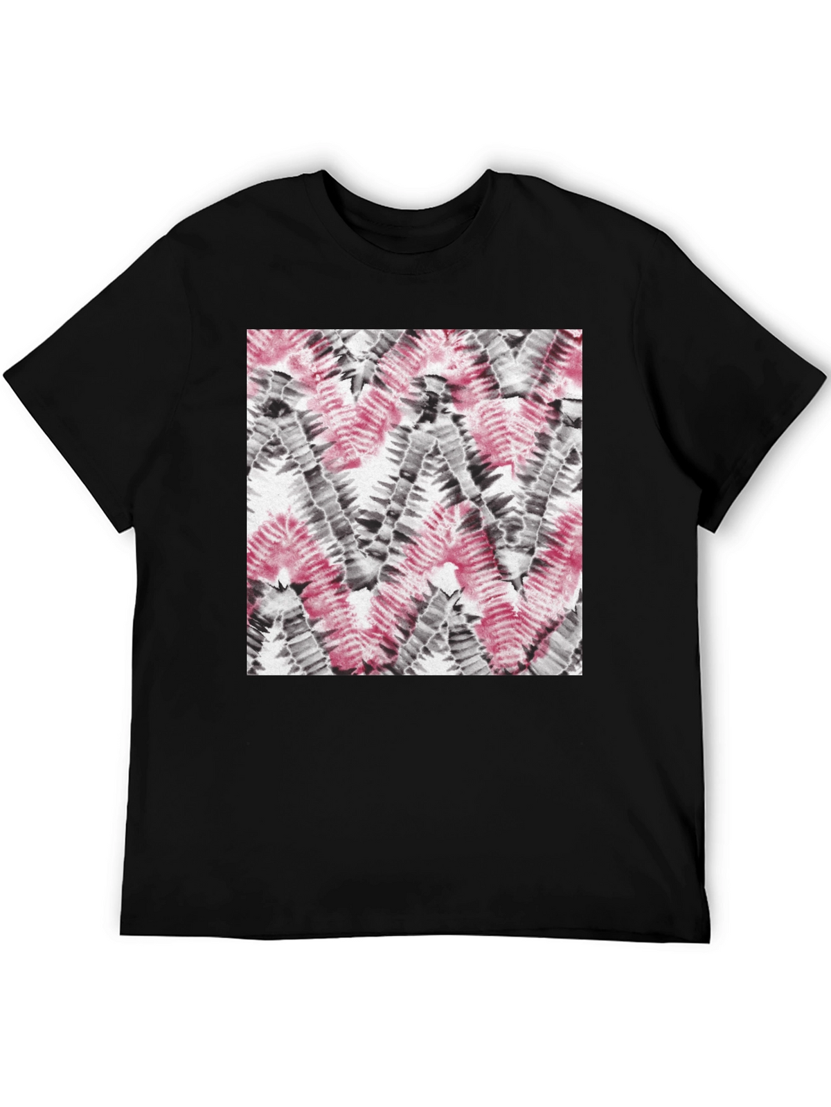 Cool Tie-Dye Pattern Black T-Shirt