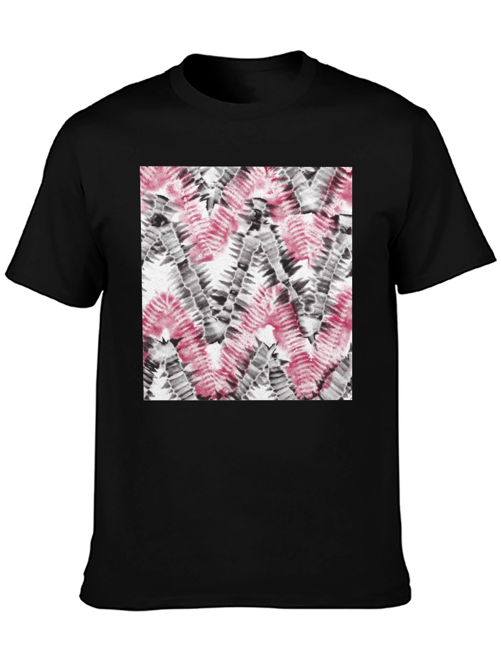 Cool Tie-Dye Pattern Black T-Shirt